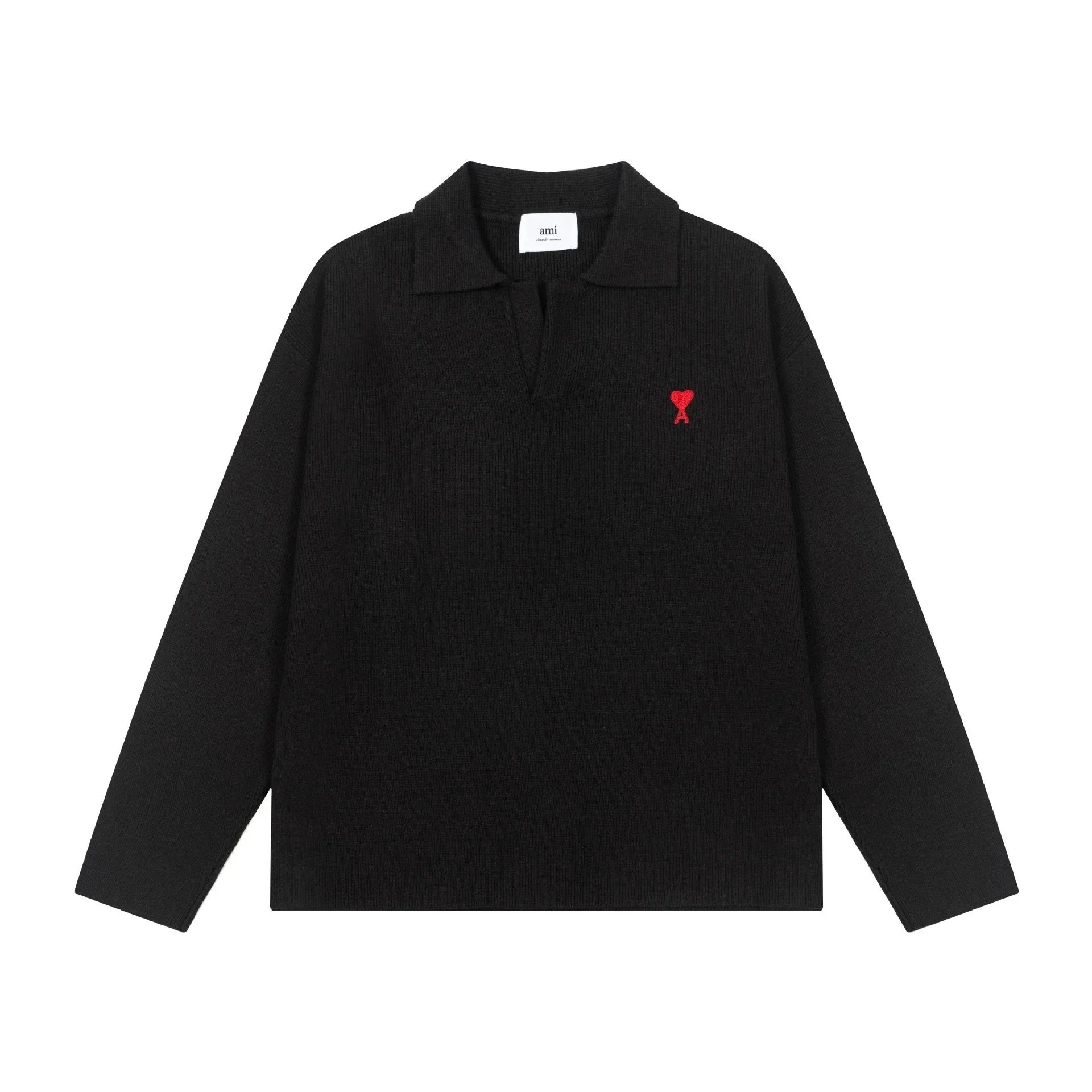 Embroidered Wool Collar Pullover Sweater