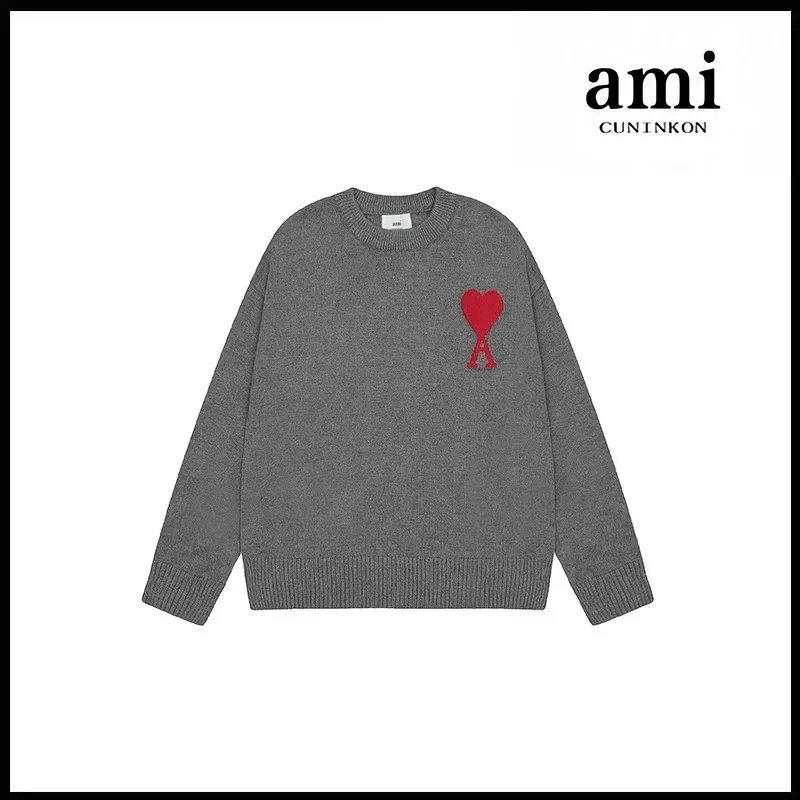 Dark Gray Red Badge [2115 Crewneck Jacquard Style]