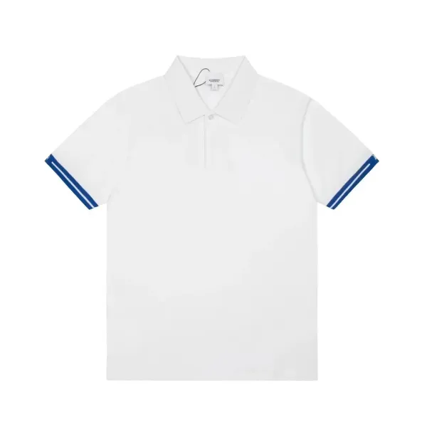 Burberry Classic Polo White with Blue Trim Polo - 1