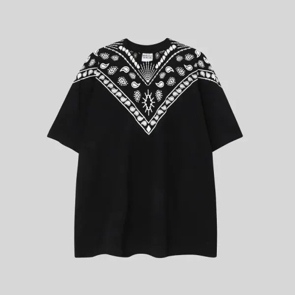 Maison Margiela Bandana-Print Oversized T-Shirt Black - 1