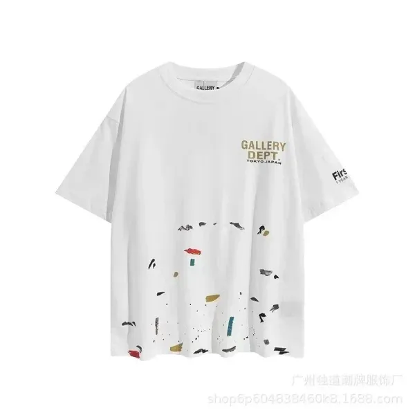 Gallery Dept. Paint Splatter Graphic T-Shirt White - 1