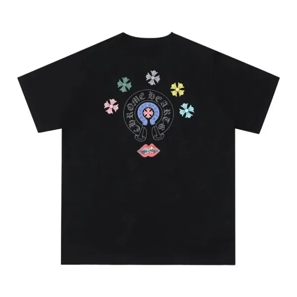 Chrome Hearts Floral Lips Graphic Black T-Shirt - 1