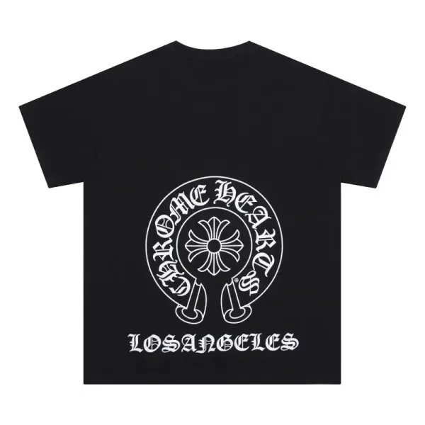 Chrome Hearts Los Angeles Circle Logo Black T-Shirt - 1