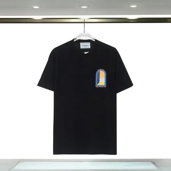 Casablanca Floral Embroidered Logo Black T-Shirt - 5