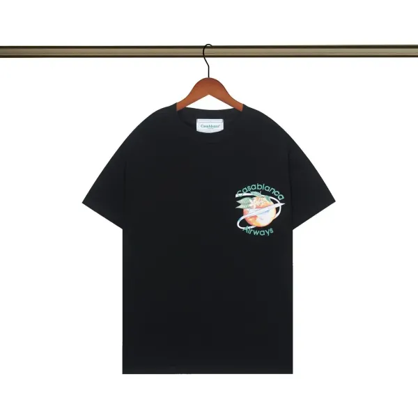 Casablanca Airwaves Graphic T-Shirt Black - 1