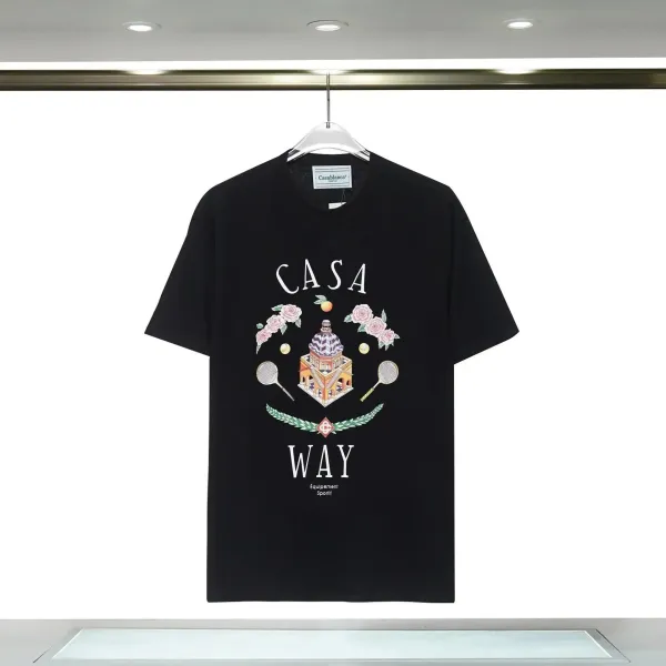 Casablanca Casa Way Black Graphic T-Shirt - 1