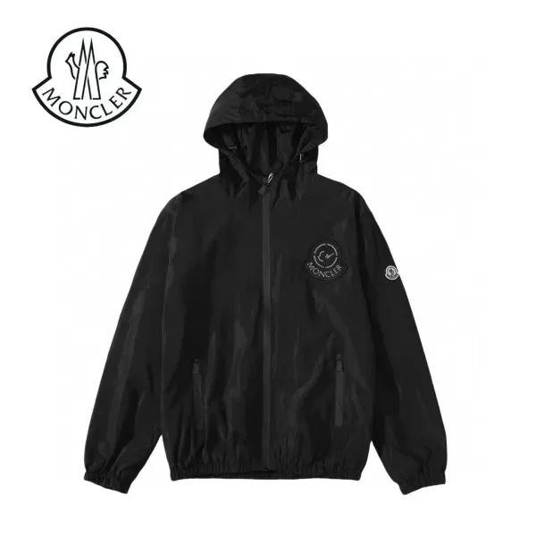 Moncler Windbreaker Black Outerwear - 1