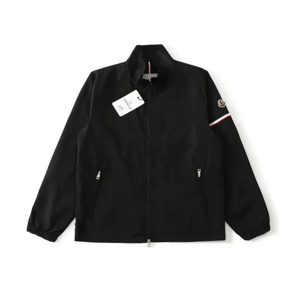 Moncler Classic Windbreaker Black Jacket - 1