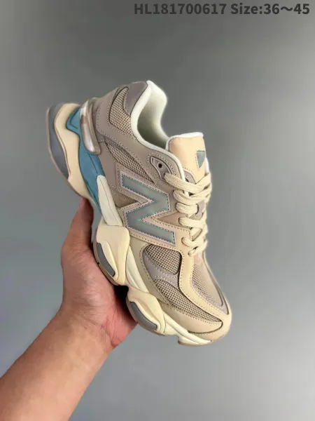 New Balance 9060 Beige Aqua Chunky Sneakers - 1