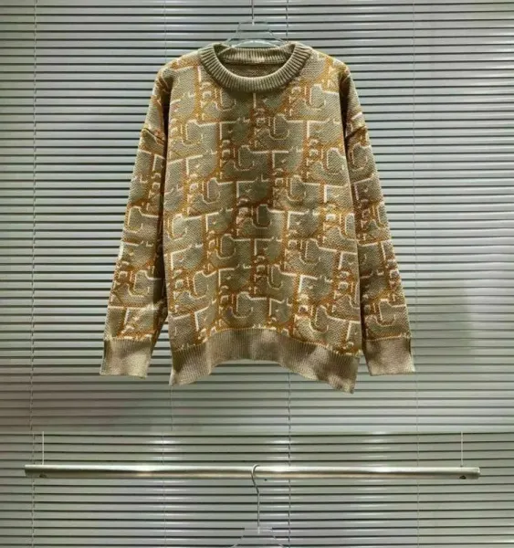 Design Graphic Knit Sweater Gray Multicolor - 12
