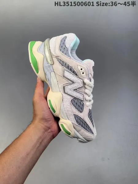 New Balance 9060 Cloud White Green Sneakers - 1