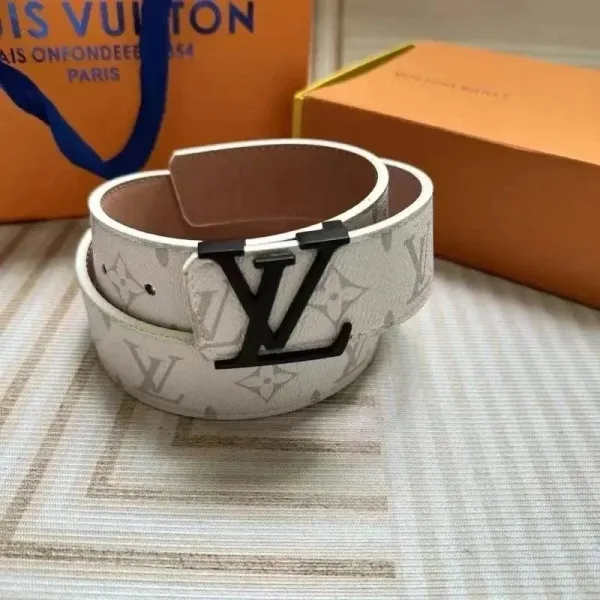 Louis Vuitton LV Initiales Belt White Monogram Canvas Belt - 1