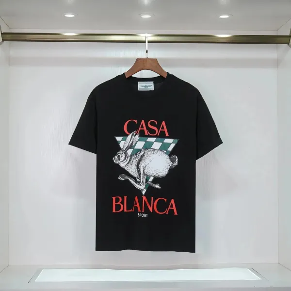 Casablanca Casa Blanca Sport Rabbit Graphic Black T-Shirt - 1