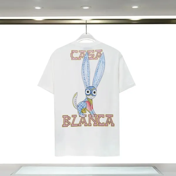 Casa Blanca Rabbit Graphic Print White T-Shirt - 1