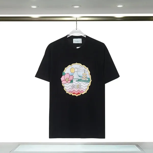 Casablanca Japan Garden Print Black T-Shirt - 1