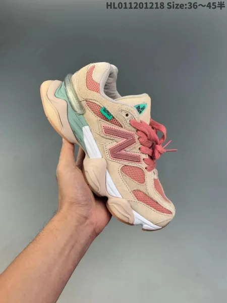 New Balance 9060 Pink Beige Mint Chunky Sneakers - 1