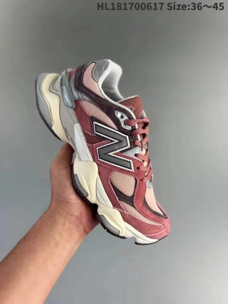 New Balance 9060 Pink Burgundy Chunky Sneakers - 1