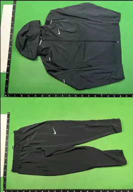 Nike Windrunner Jacket and Tech Fleece Pants Black Activewear Set - 1