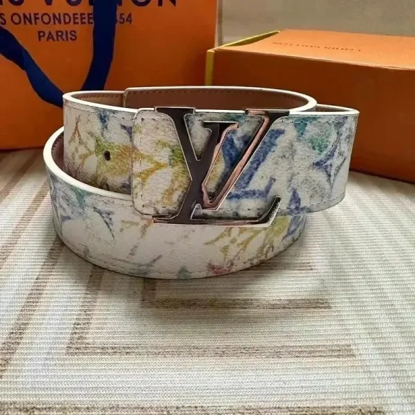 Louis Vuitton Monogram Multicolor Print Belt with LV Buckle - 1