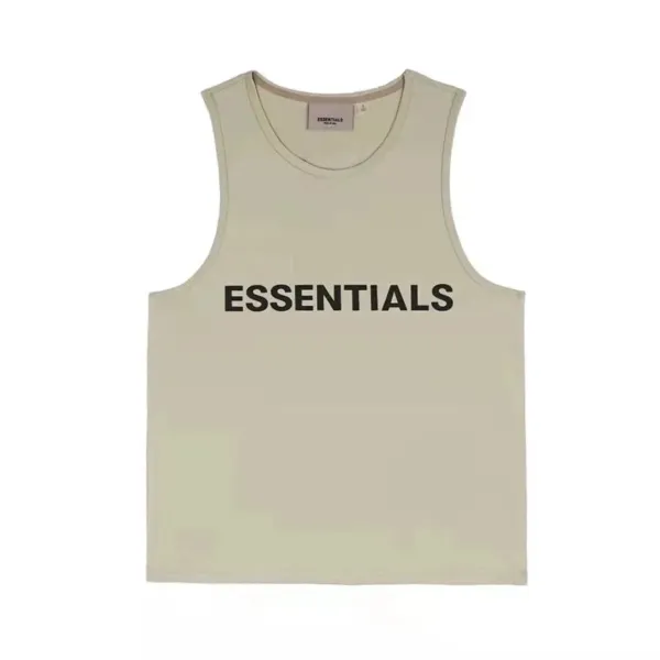 Essentials Logo Print White Vest-Top - 7