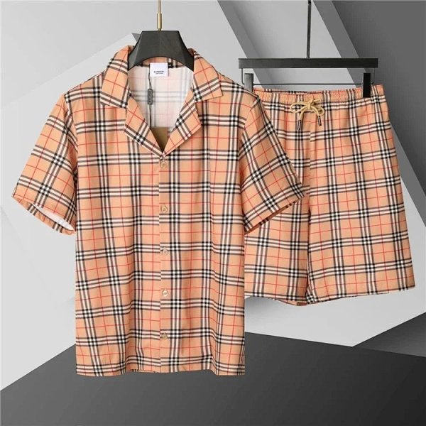 Burberry Classic Check Sleep Set Peach Sleepwear product listing in Litbuy spreadsheet finds