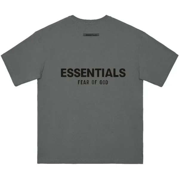 Fear of God Essentials Logo Print Gray T-Shirt - 1