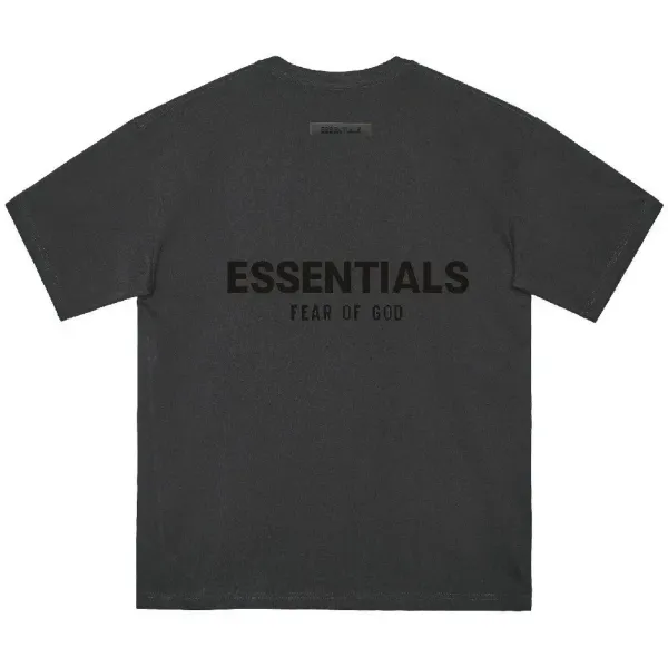 Fear of God Essentials Black Logo Print T-Shirt - 1