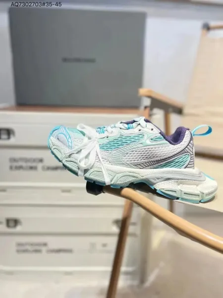 Balenciaga Track 2 Mint Aqua Purple Sneakers - 1