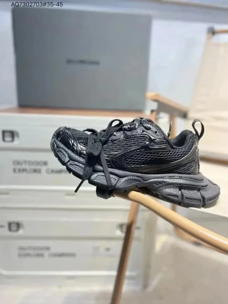 Balenciaga Track 2 All-Black Chunky Sneakers - 1