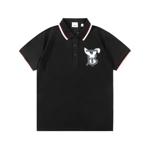 Burberry Equestrian Knight Stripe Polo Black - 11