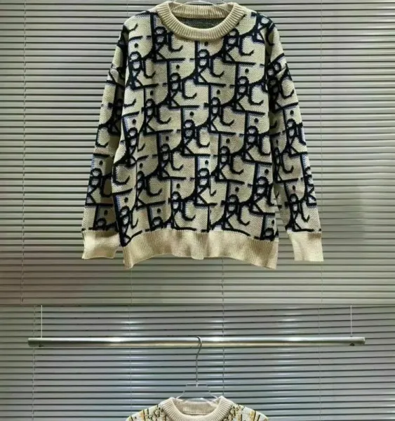Design Graphic Knit Sweater Gray Multicolor - 13