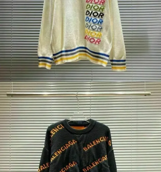 Design Graphic Knit Sweater Gray Multicolor - 17