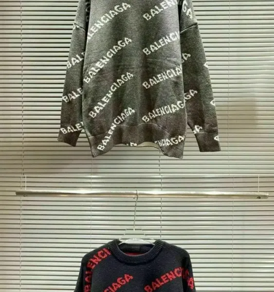 Design Graphic Knit Sweater Gray Multicolor - 30