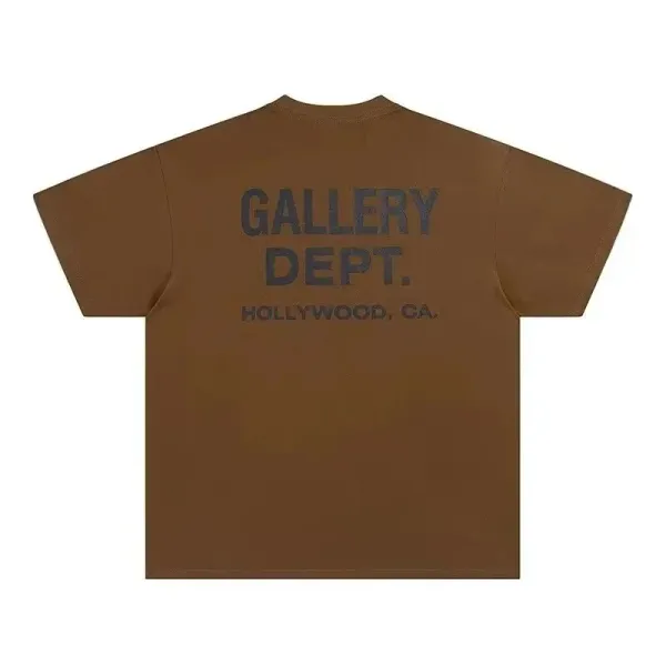 Gallery Dept. Logo Print Brown T-Shirt - 1