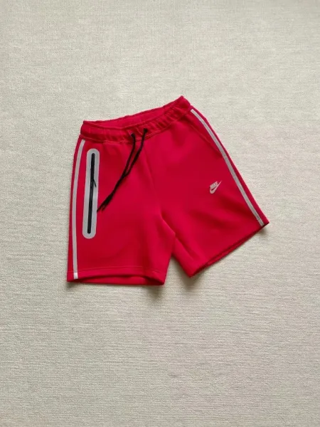 Nike Tech Fleece Shorts Red - 1