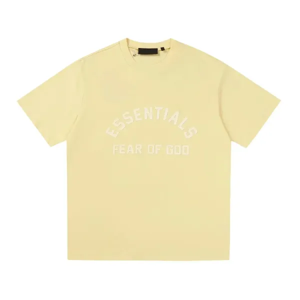 Fear of God Essentials Arch Logo Pale Yellow T-Shirt - 1