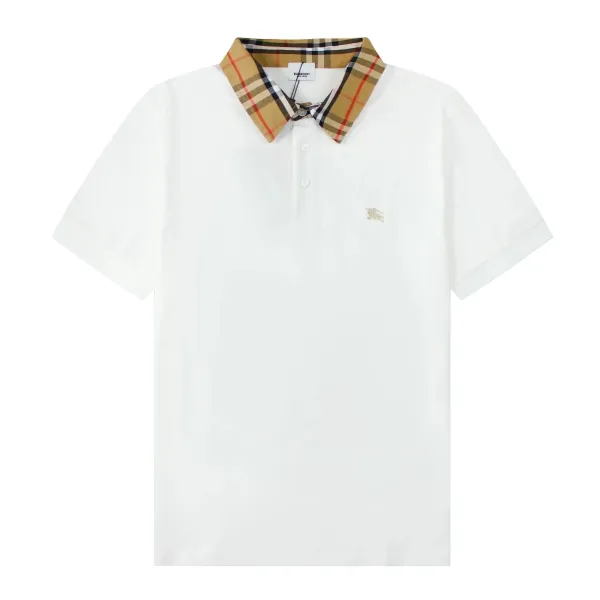 Burberry Classic Check Collar Polo White - 1