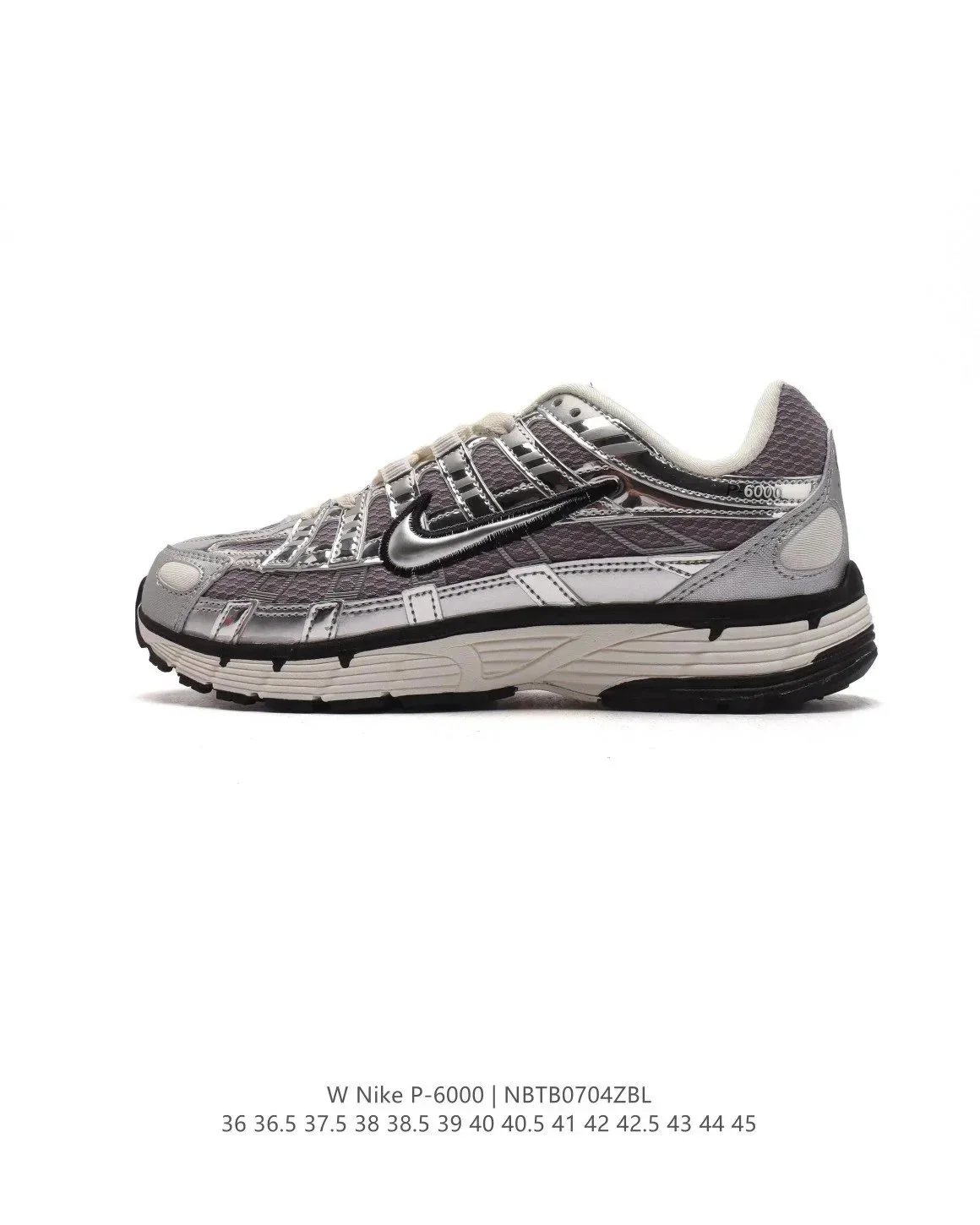 Nike P-6000 White/Black/Turquoise Running Shoes - 6
