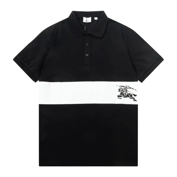 Burberry Equestrian Knight Stripe Polo Black - 1