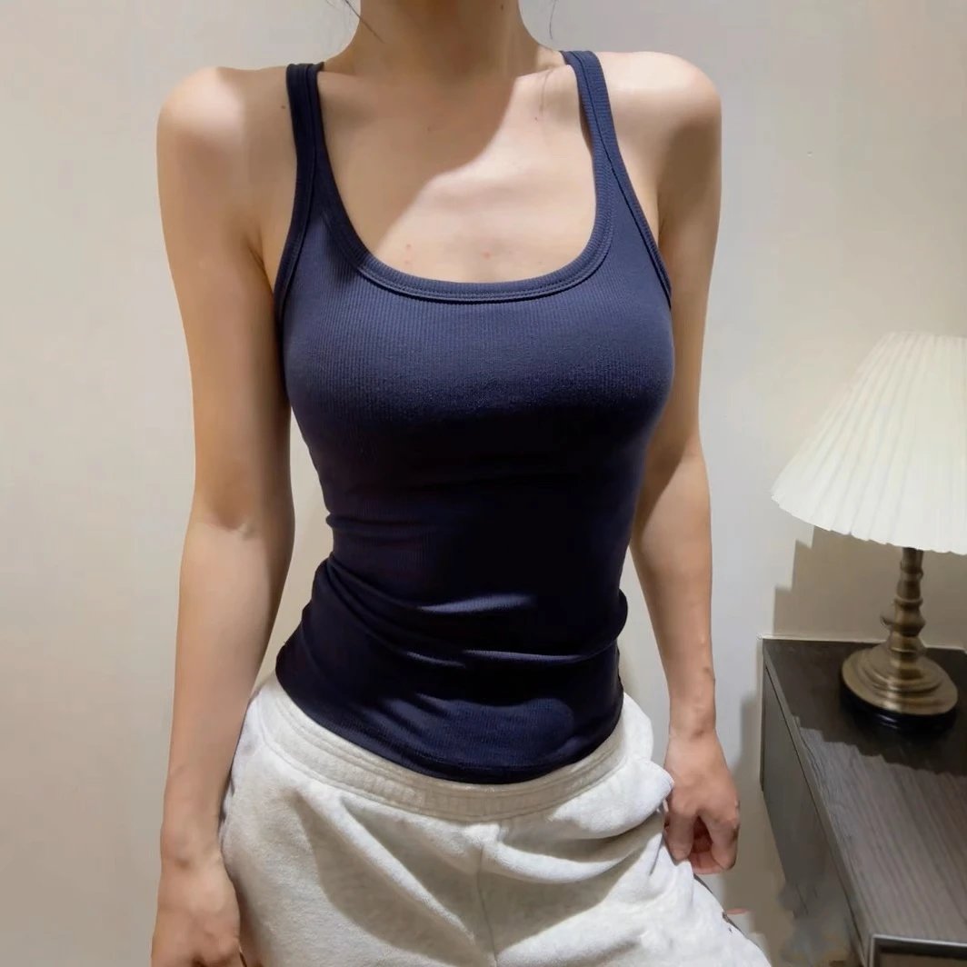 Unbranded Vests Ribbed Scoop-Neck Tank Top image 2