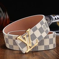 White grid gold buckle