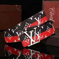 New black and red silver buckle