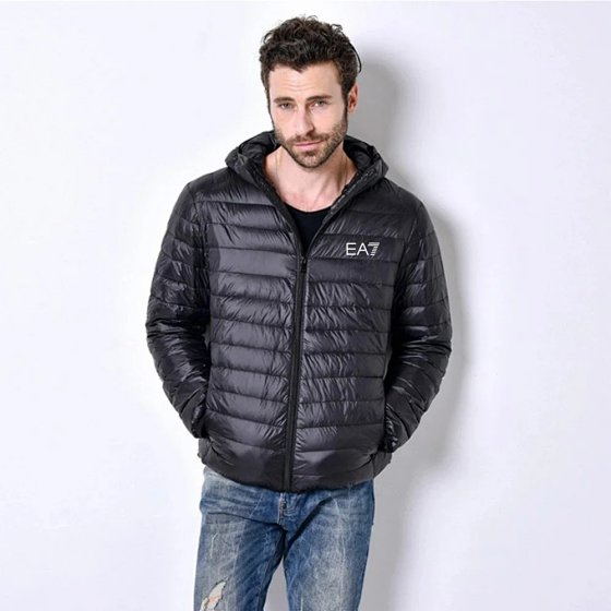 Autumn and winter new lightweight down cotton jacket men's hooded stand collar men's short thin youth portable jacket