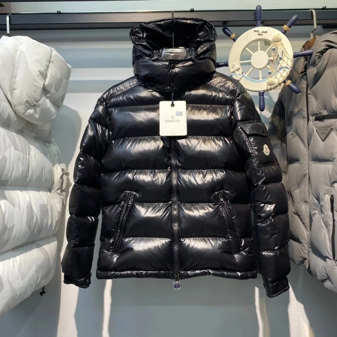 盟口反季爆款拉链彩虹高端免洗亮面百搭白鸭绒加厚羽绒服情侣外套款潮 - 134882