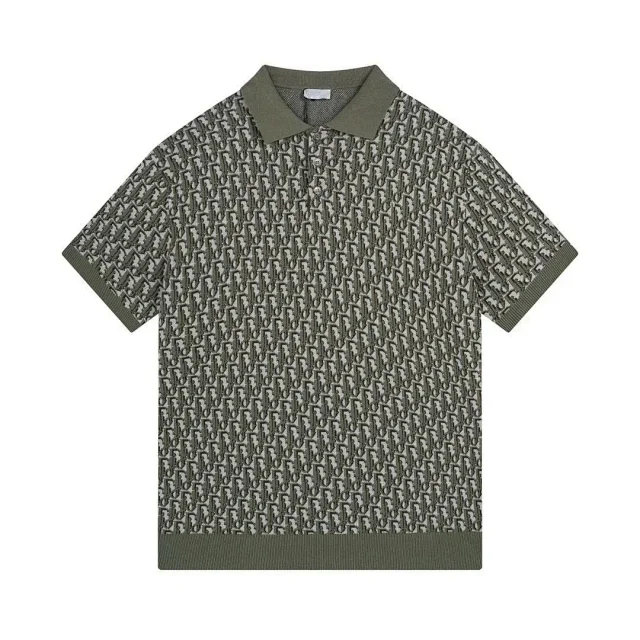 Dior Shirts Oblique Knit Polo Shirt product detail image 2