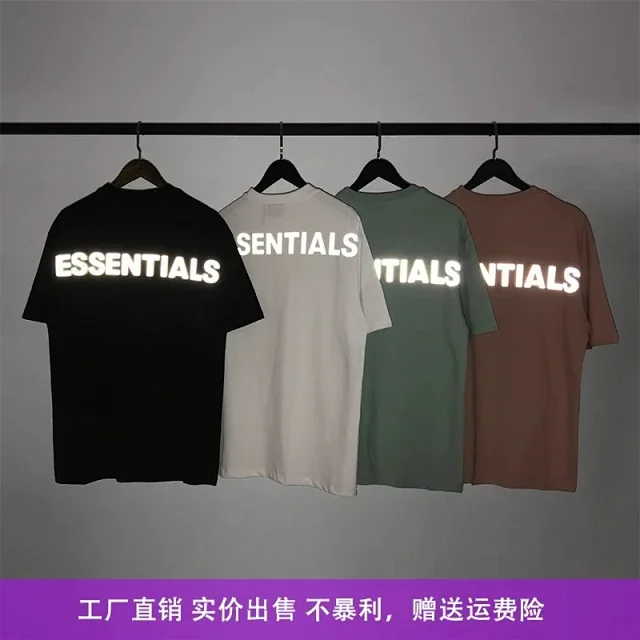 Essentials T-Shirts Fear of God reflective logo short-sleeve T-shirt product detail image 2