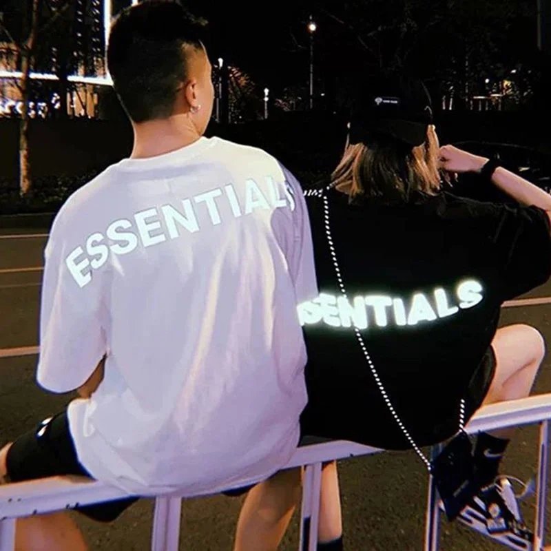 Essentials T-Shirts Fear of God reflective logo short-sleeve T-shirt image 4