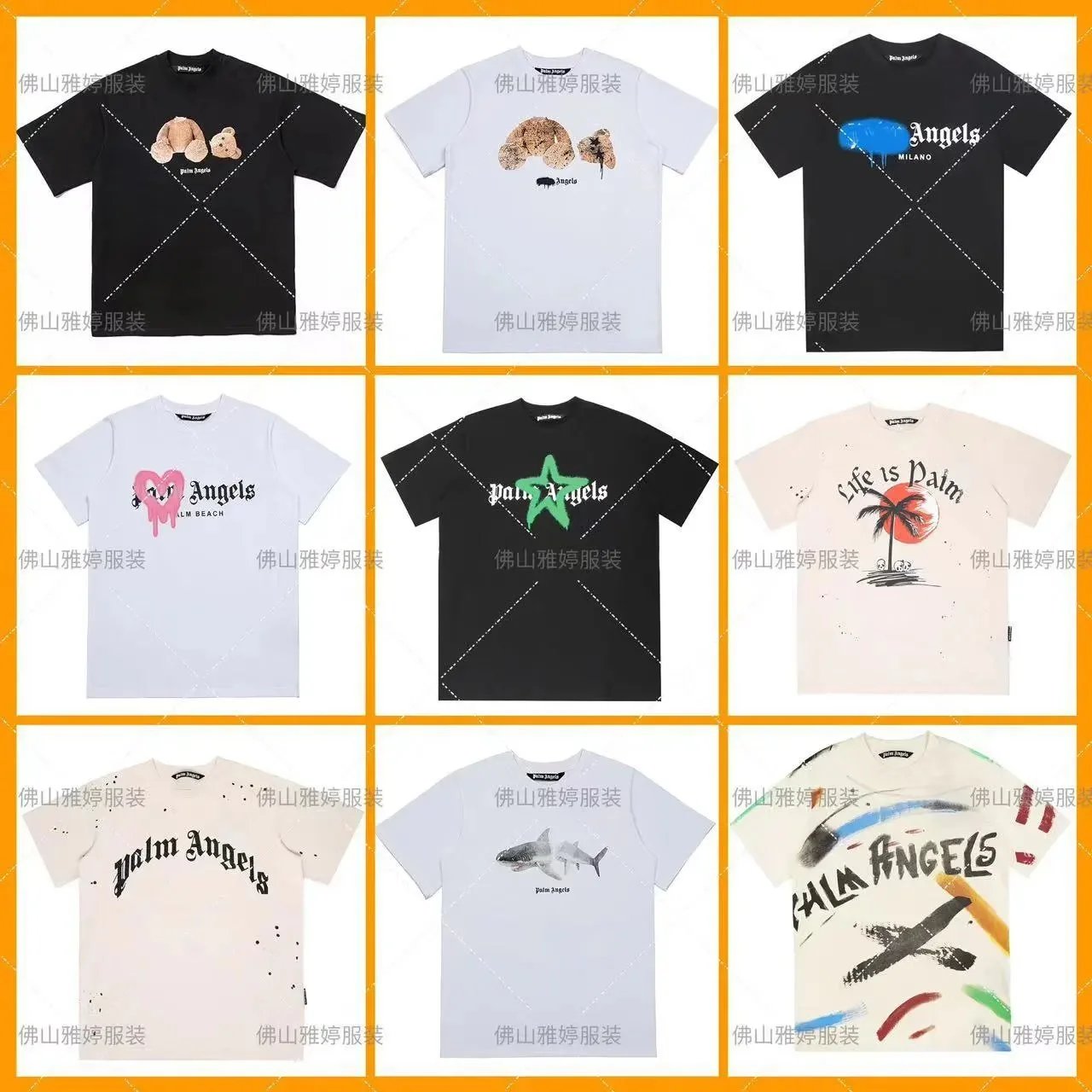 Palm Angels Graphic Print Cotton T-Shirt