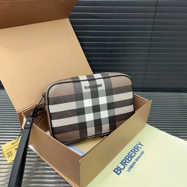 Burberry Crossbody Bags Check Canvas Logo-Strap Bag product detail image 3