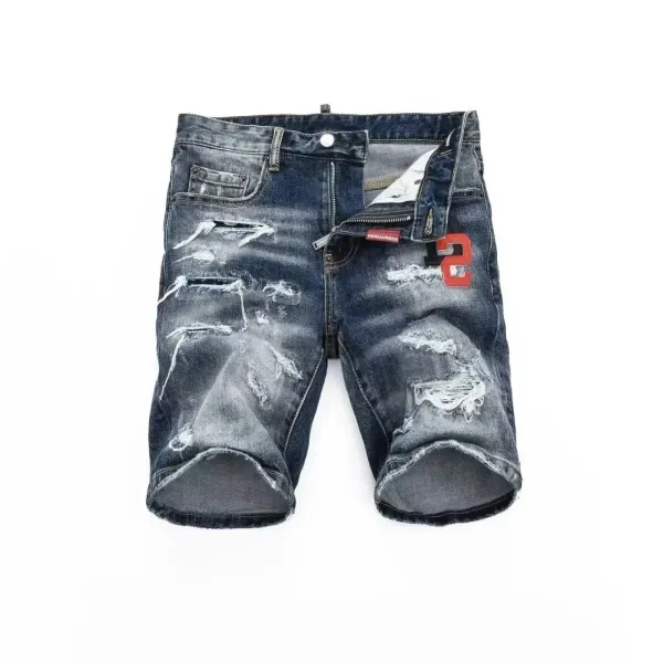 Dsquared2 Distressed Denim Shorts Blue - 1